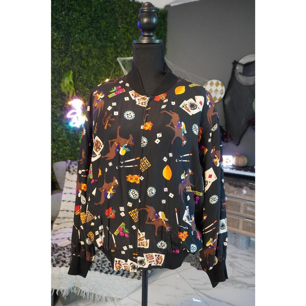 80's Vintage Poker Racetrack Jacket